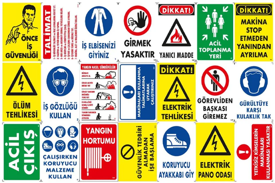 İş Güvenlik Tabelası görseli